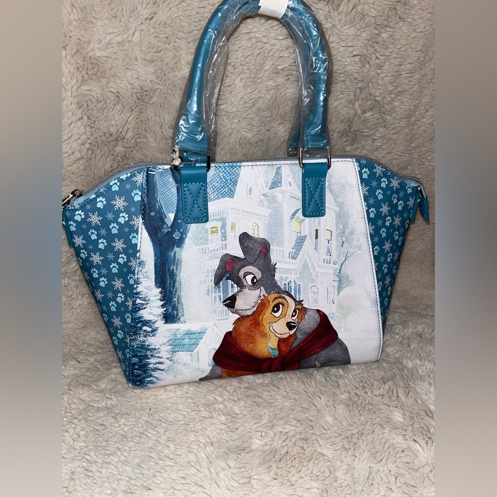Loungefly Disney’s Lady And The Tramp; Holiday Hug Satchel Bag; NWT & Wrap